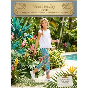 Lilly Pulitzer Girls Maia Leggings in Guac and Roll